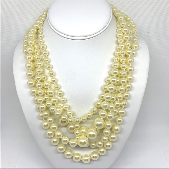 J. Crew Twisted Hammock Pearl Necklace - Picture 1 of 3